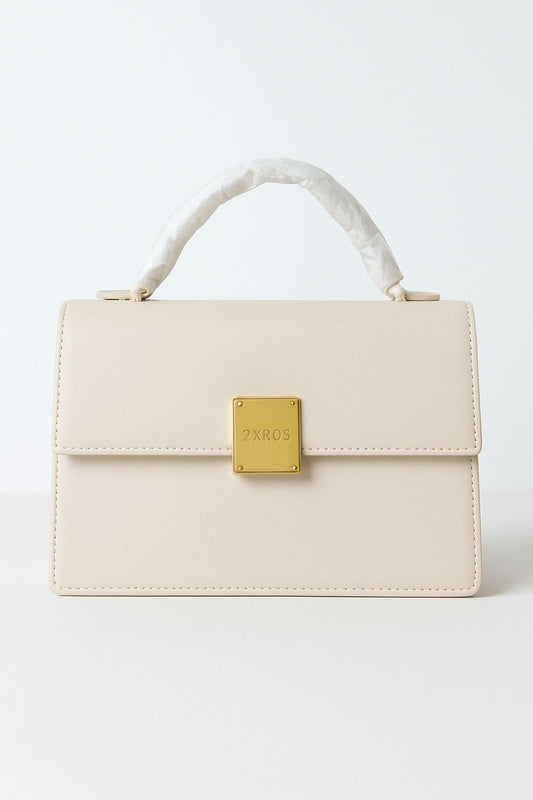 Sac à main élégant beige avec fermoir doré – 2XROS