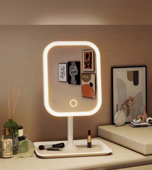 Miroir de maquillage avec lumière LED