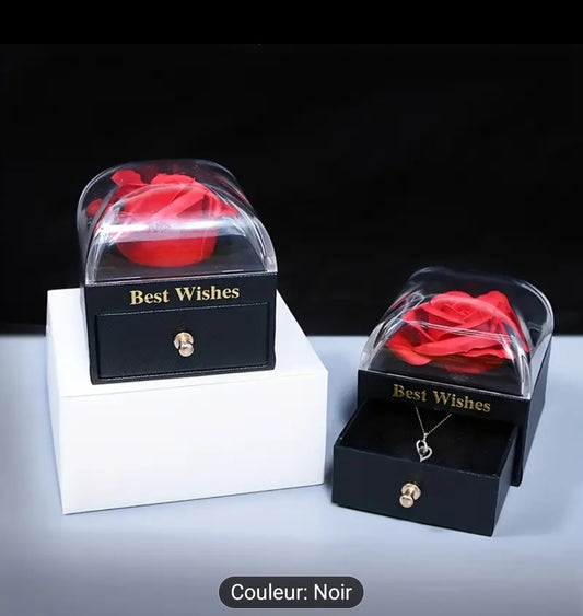 1 pièce boite cadeau de rose éternelle  surprise