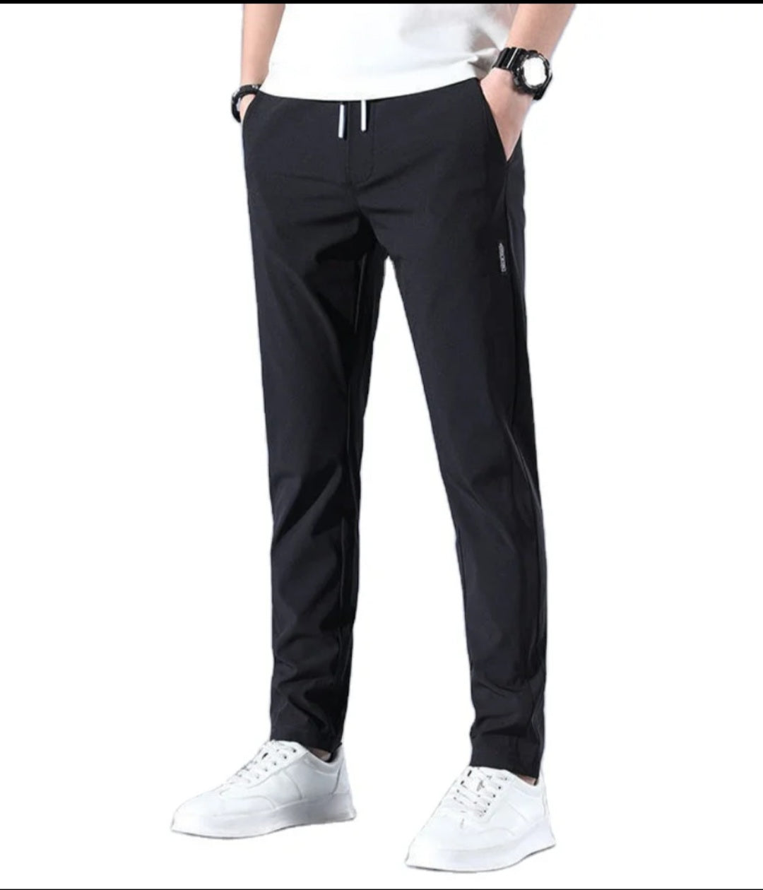 Pantalon déconcentré en soie glacée pour Home Noir Taille M
